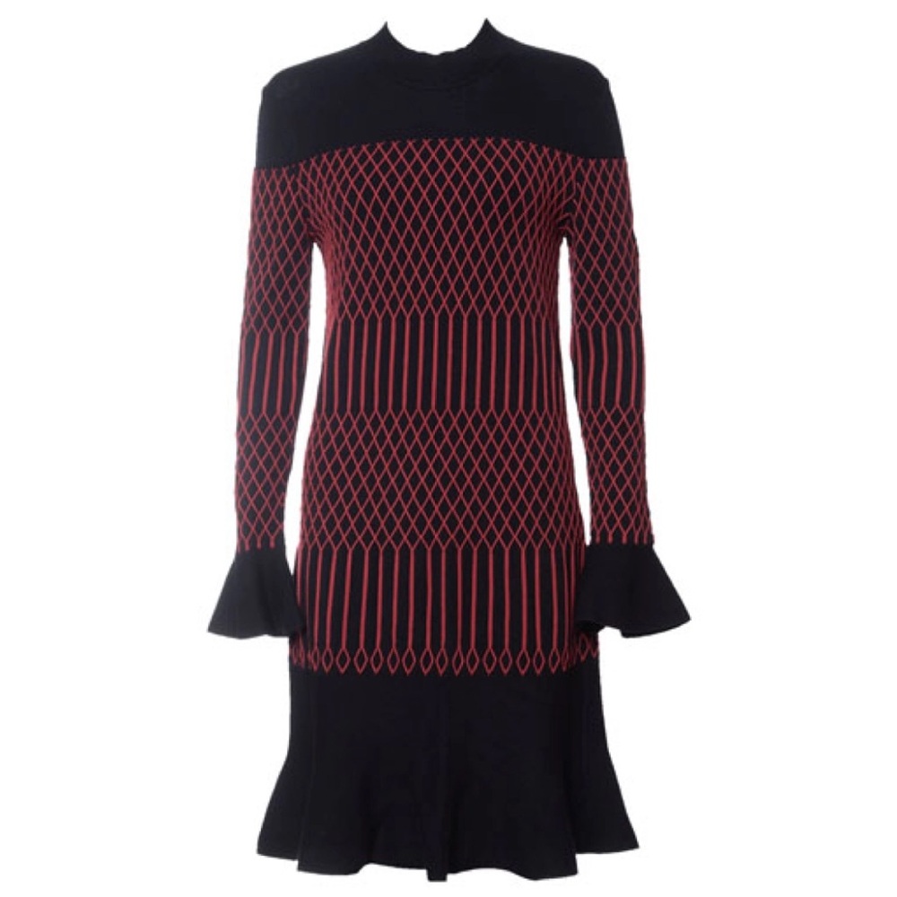 Fendi dress US size 4 — flounce sleeves! Black and red! Sexy!